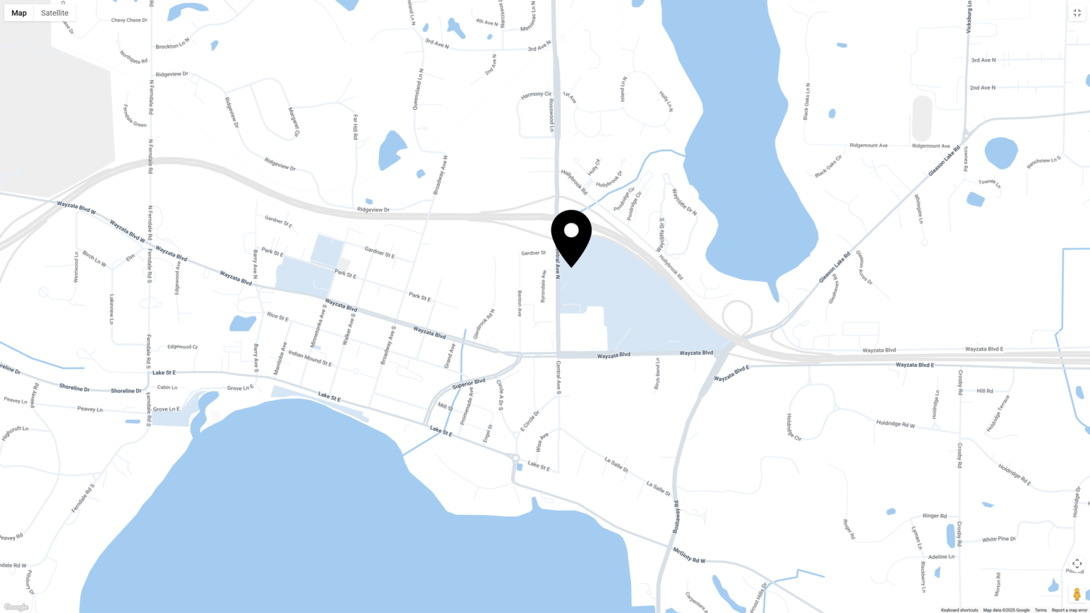 Map of the Lake Minnetonka Orthodontics Wayzata office
